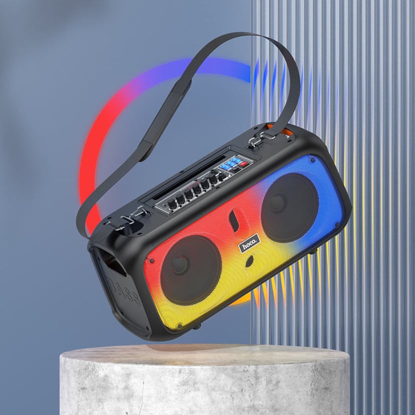 Empieza a cantar y a divertirte en compañía de tus seres queridos con la Hoco Bs54 Altavox Party Bluetooth.