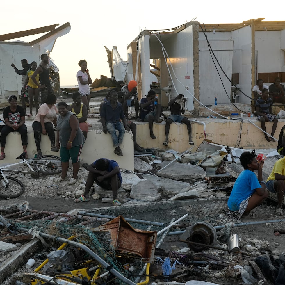 Las consecuencias del huracán en Black River, Jamaica.