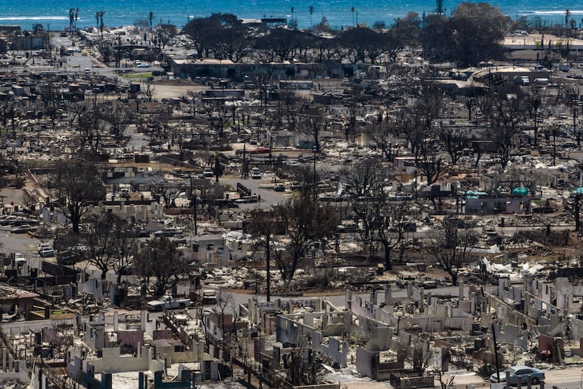 Restos carbonizados de viviendas se observan tras el incendio forestal en Lahaina, Hawai, el pasado 22 de agosto de 2023. (AP Foto/Jae C. Hong, archivo)