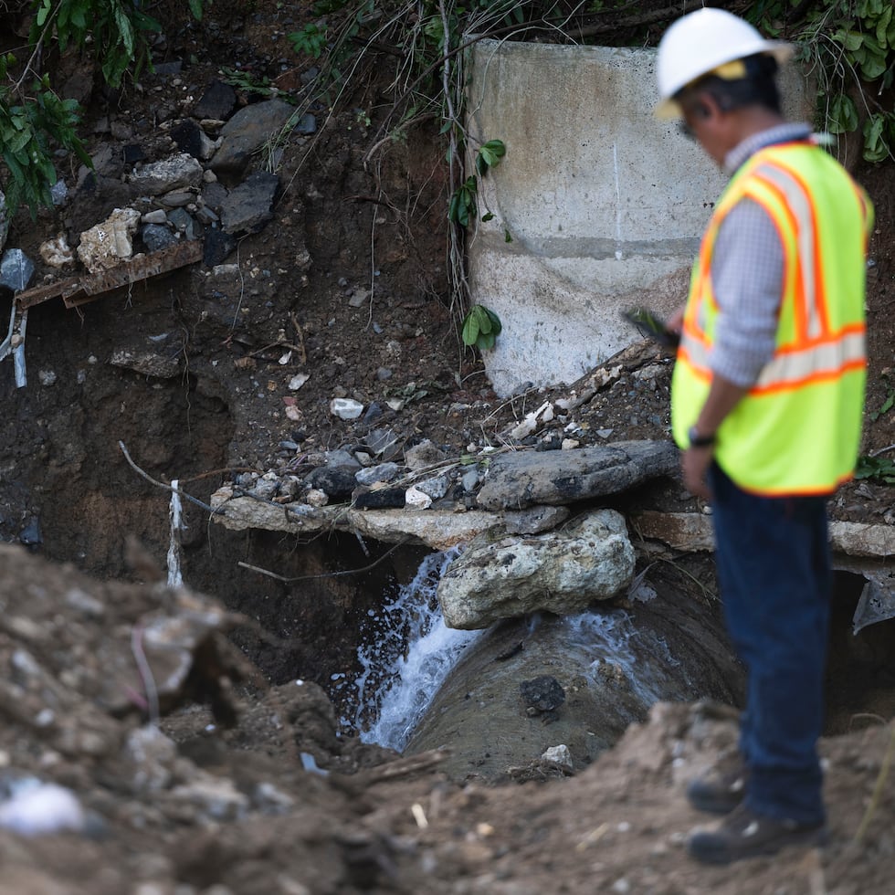 Zona donde fue detectada una avería en Bayamón.