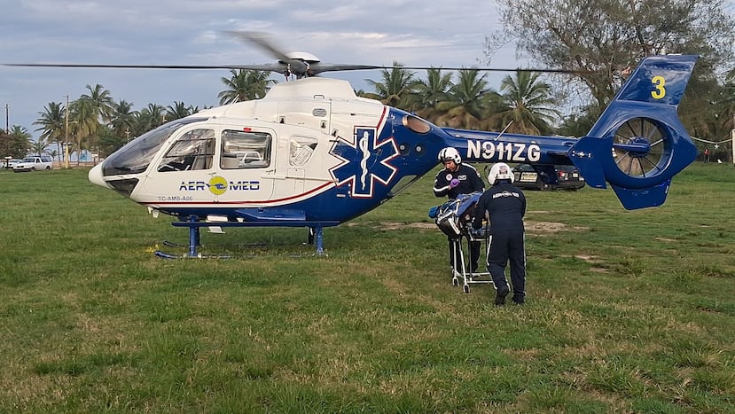 Fue transportado en ambulancia aérea.