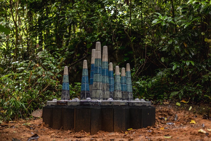 Obra de arte "Brota el agua", de Lena Galíndez.