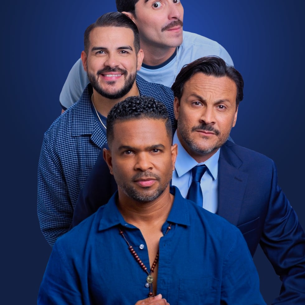 Los actores Jasond Calderón, Francis Rosas, Víctor Santiago y Ricardo André Lugo.