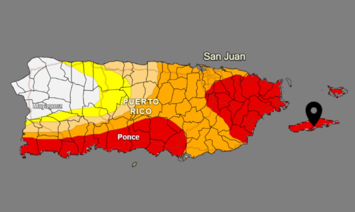 En apenas una semana: sequía extrema casi duplica su extensión en Puerto Rico