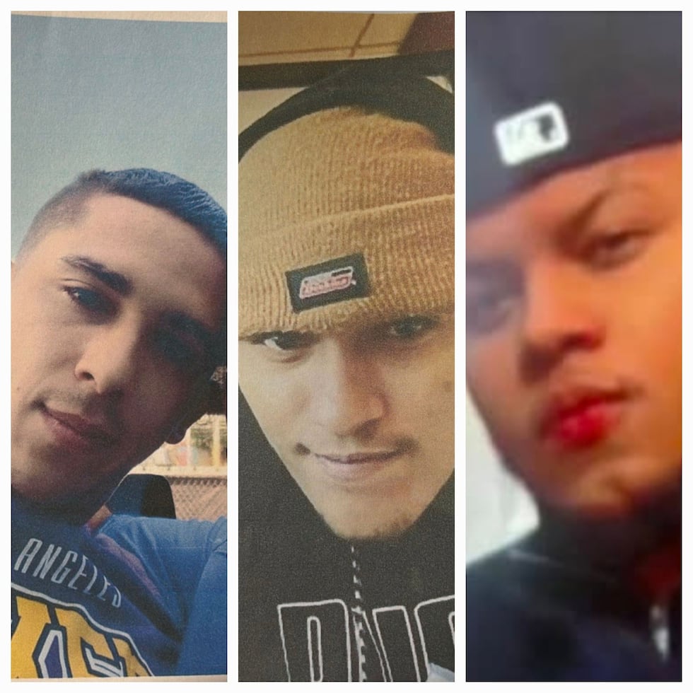 Benjamín Fontanez Carmona, Carlos Roberto Hernández Mendrell y Cristian Ángel Castillo Rodríguez, fueron vistos por última vez el 29 de mayo en el sector Ojo de Agua, en Vega Baja.