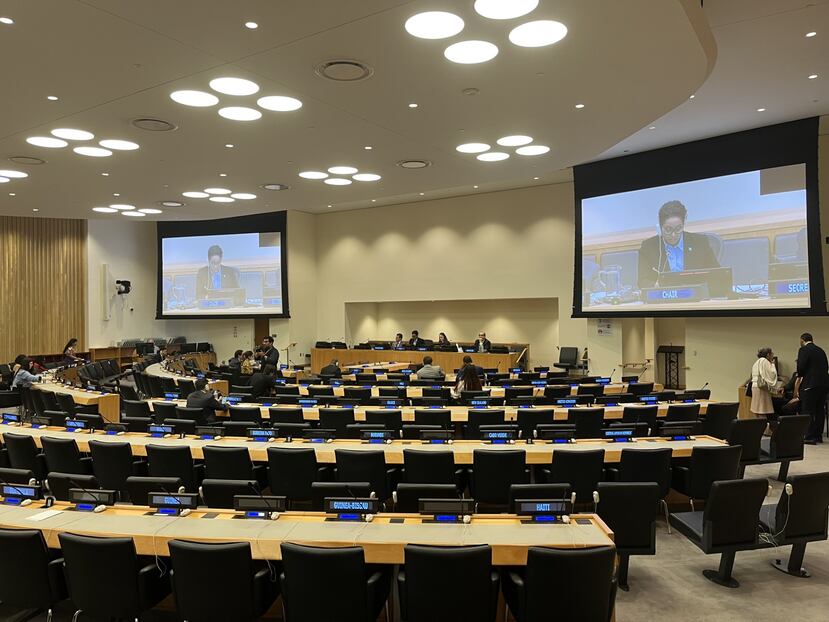 La embajadora de Santa Lucía, Menissa Rambally, ante el Comité Especial de Descolonización de la ONU.