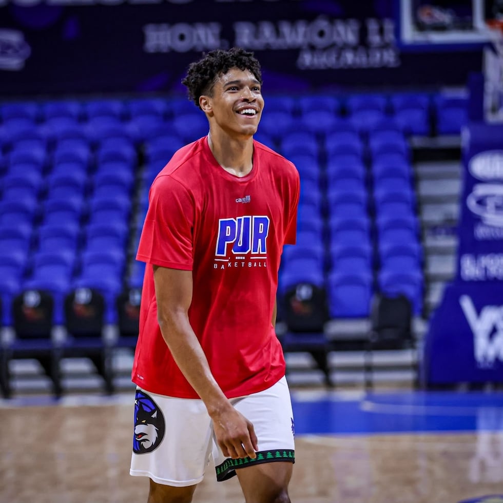Enrique Freeman during a practice before the third qualifying window for the FIBA 2027 Basketball World Cup.