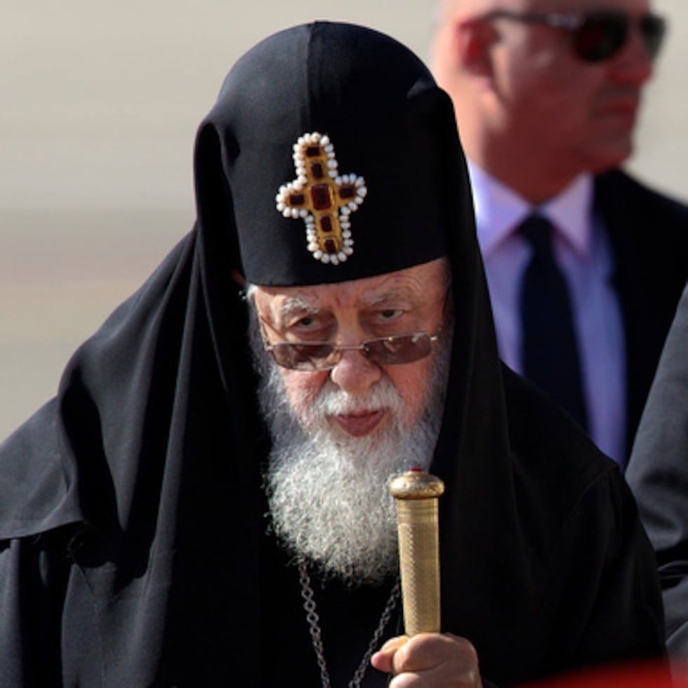 En el 2016, el patriarca ortodoxo georgiano Ilia II recibió al papa Francisco en Tiflis, Georgia.