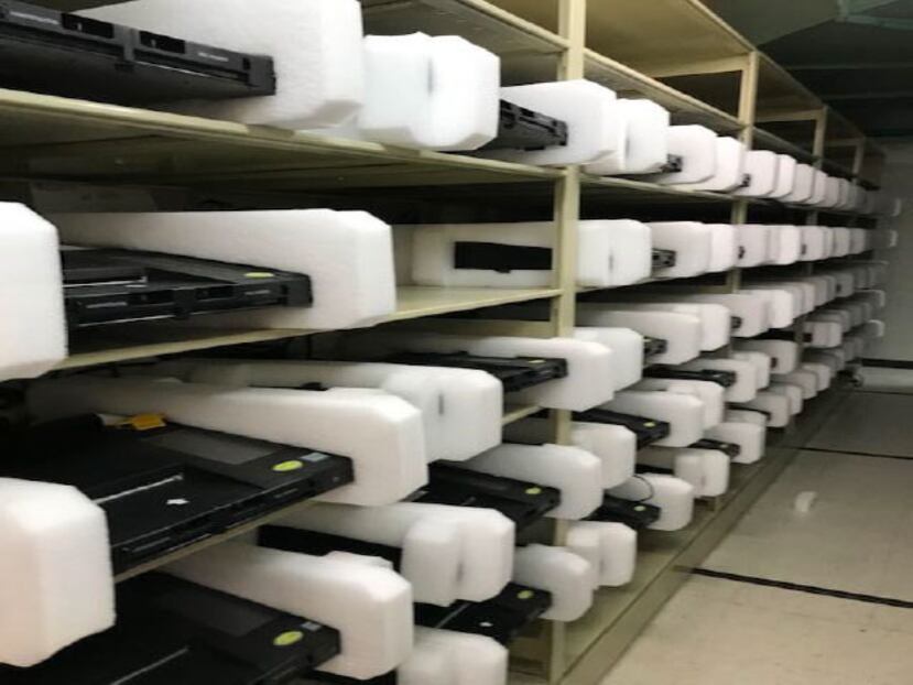 Vista de las máquinas de escrutinio electrónico. (Suministrada)