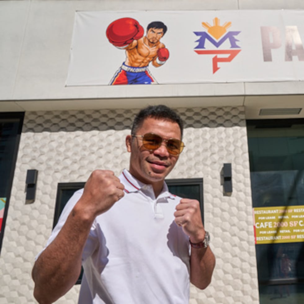 Manny Pacquiao, en la foto, envió un mensaje a la familia del excampeón mundial puertorriqueño, Wilfredo Gómez, quien falleció el pasado sábado.