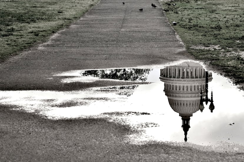 Reflection of the U.S. Capitol.