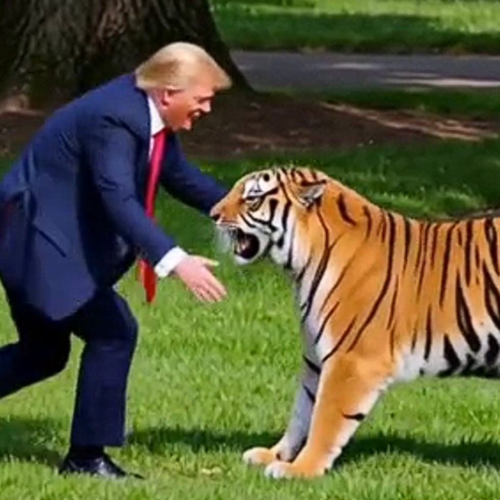 Donald Trump publicó las imágenes en las redes sociales.