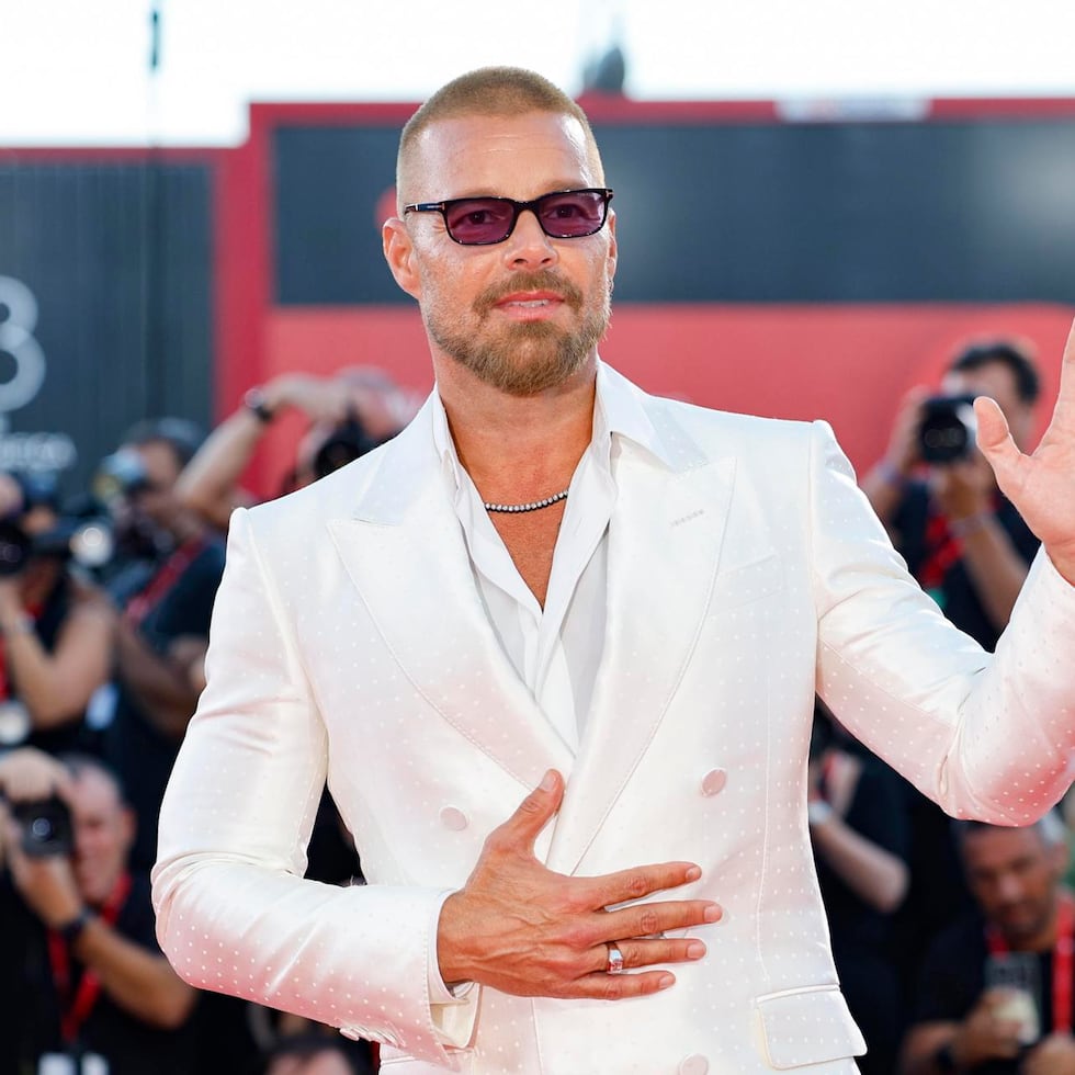 Ricky Martin durante la alfombra roja del Festival de Cine de Venecia.