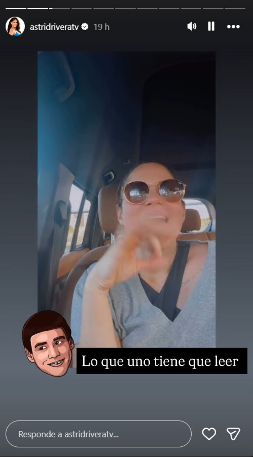 Astrid Rivera le respondió a un seguidor que la llamó "prostituta".