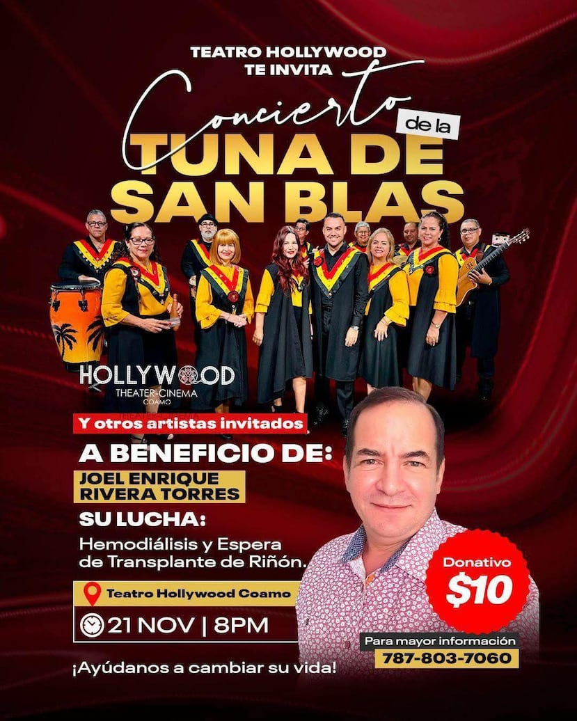 Concierto de la Tuna de San Blas a beneficio de Joel Rivera.