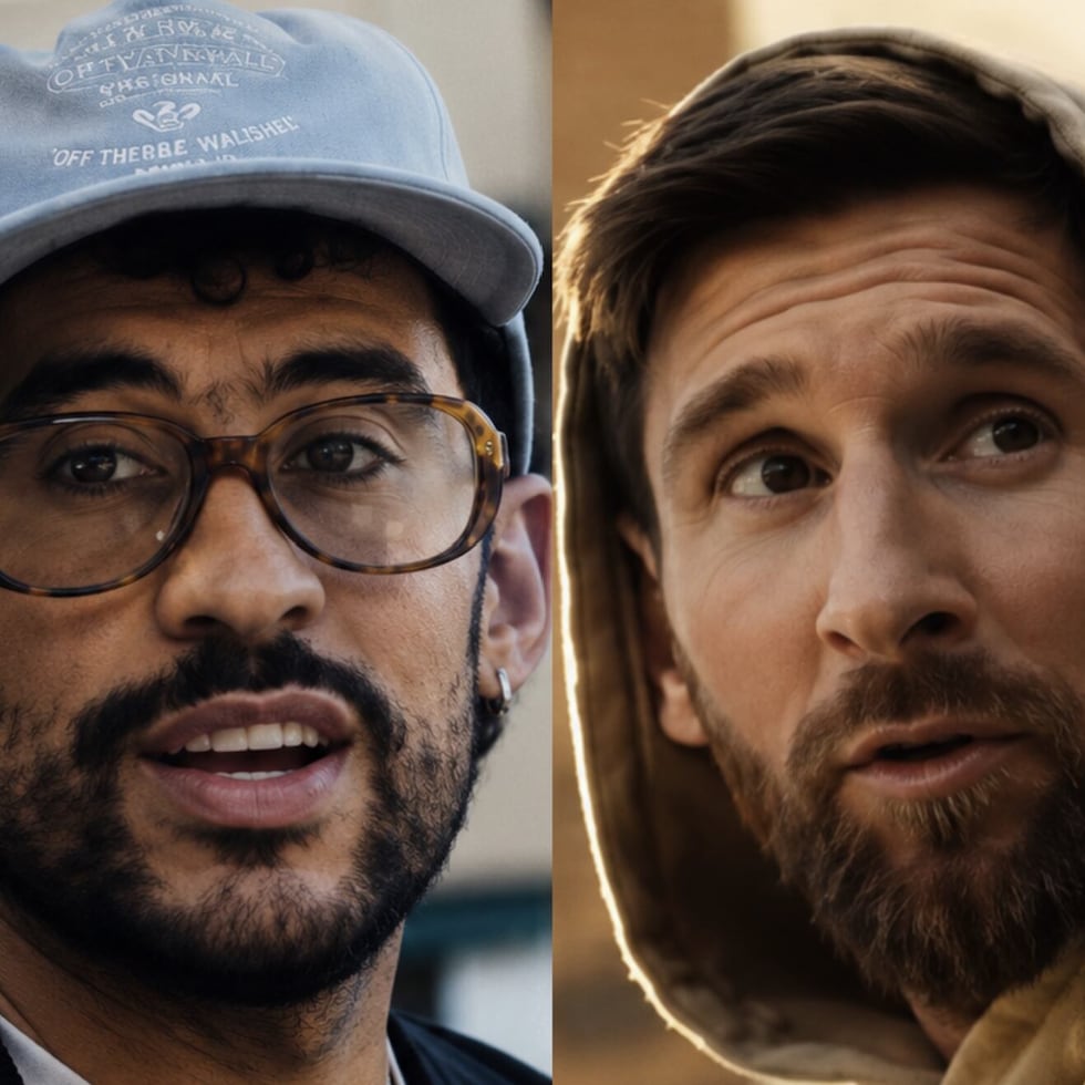 Bad Bunny and Lionel Messi in the new Adiddas ad.