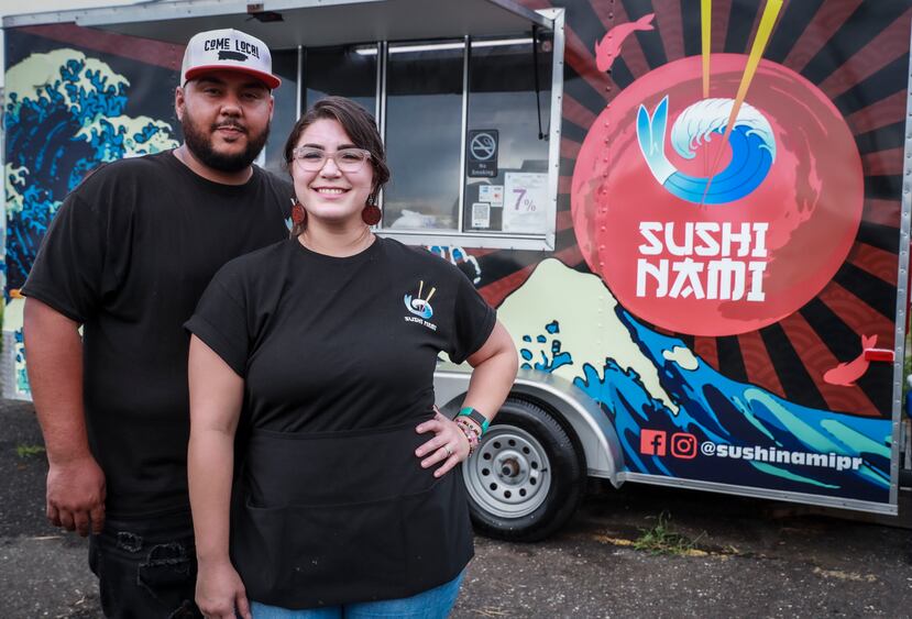 Paola Burgos y Carlos Carmona, de 28 y 32 años, respectivamente. Ellos crearon Sushi Nami.