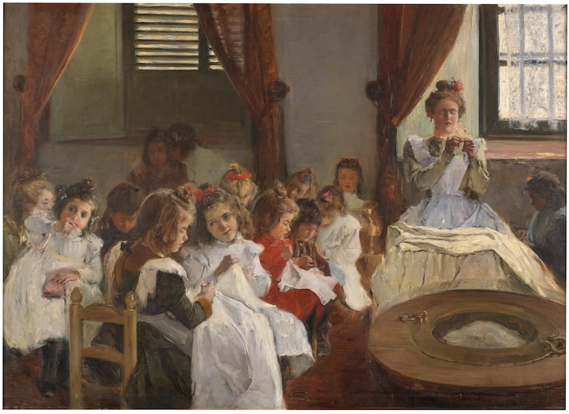 "La amiga (En Córdoba)", Óleo sobre lienzo de 1901 del pintor e ilustrador español, Domingo Muñoz y Cuesta, expuesta en el Museo Nacional del Prado, en Madrid.