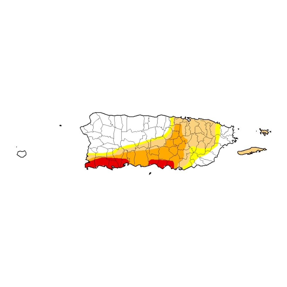 Las condiciones de sequía en Puerto Rico disminuyeron a 57.01% del territorio.