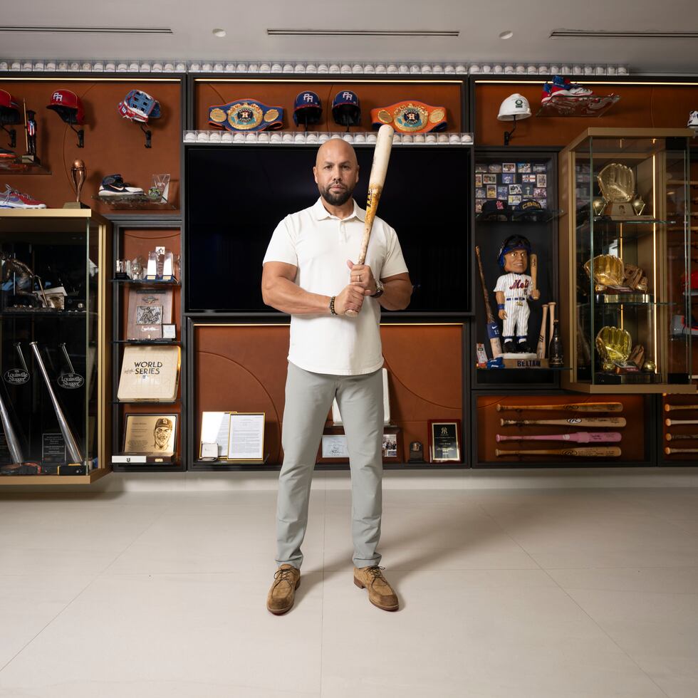 Carlos Beltrán conserva en su casa las piezas más emblemáticas de su carrera en las Mayores.