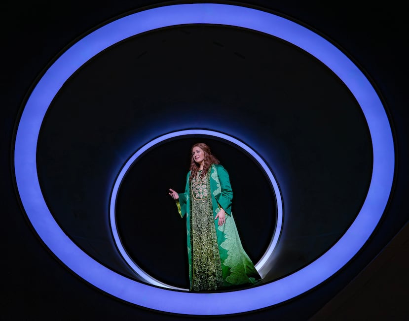 This image released by the Metropolitan Opera shows Soprano Lise Davidsen as Isolde in a Feb. 27, 2026, rehearsal of a new production of "Tristan und Isolde" opening March 9 at the Metropolitan Opera. (Karen Almond/Met Opera via AP)