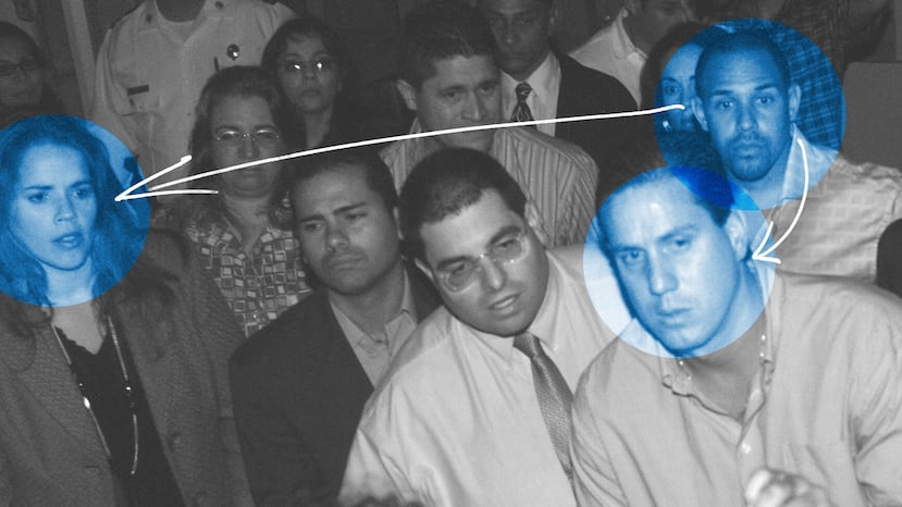 A la izquierda, la entonces senadora Lornna Soto. En el círculo azul, abajo a la derecha, el exsenador Héctor Martínez, detrás, José “Coquito” López Rosario.