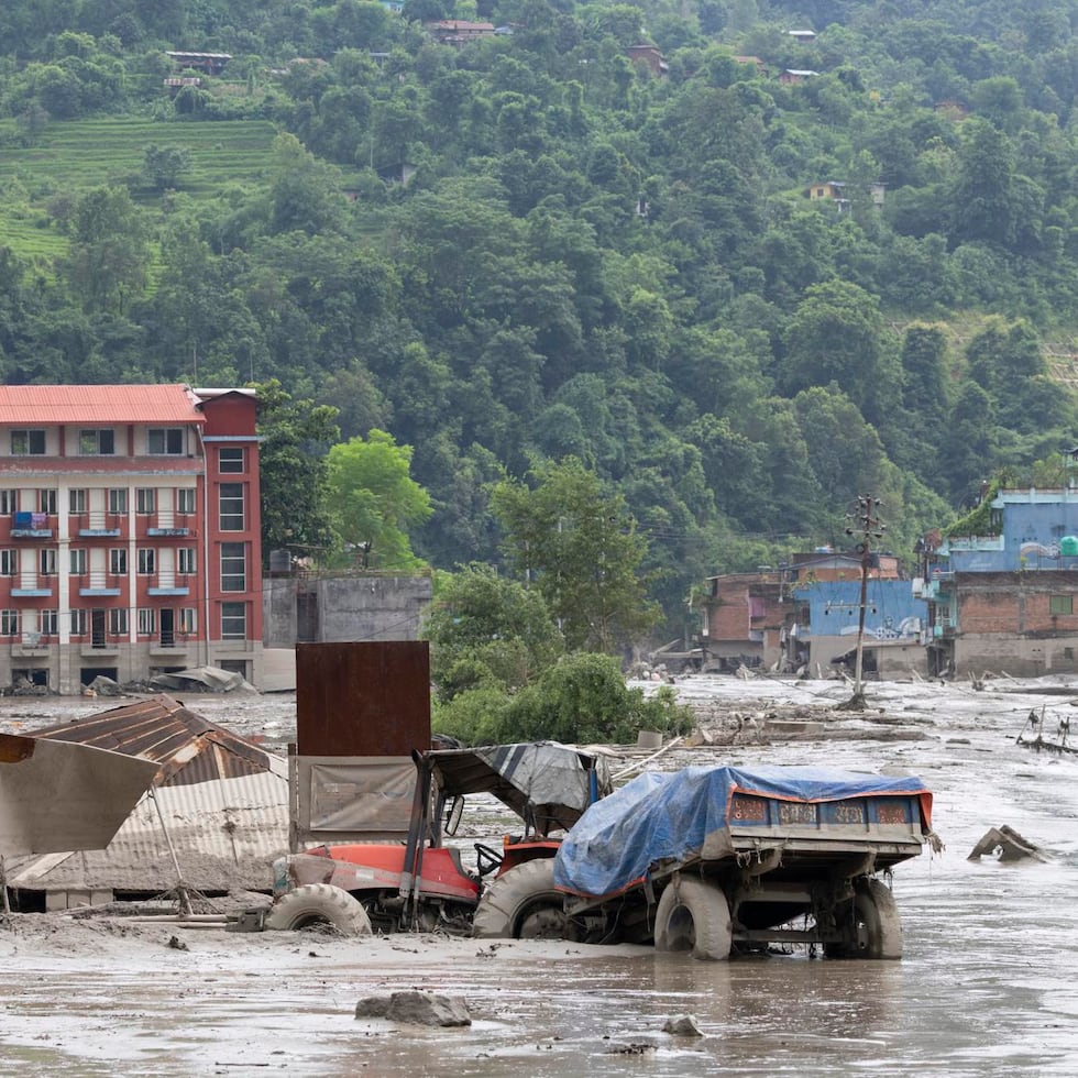 Inundaciones repentinas en Nepal.