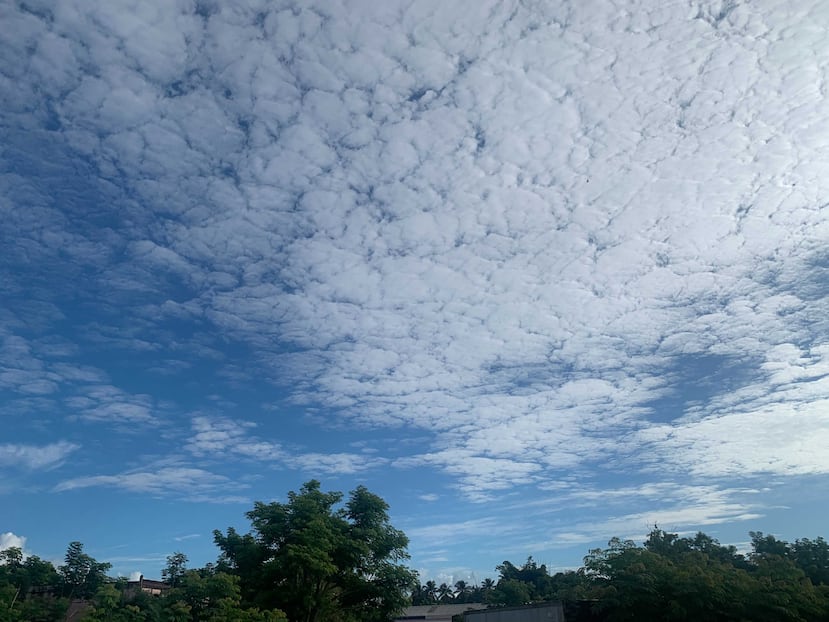Nubes altocumulus en el área de Trujillo Alto en la mañana del viernes, 23 de octubre de 2020.