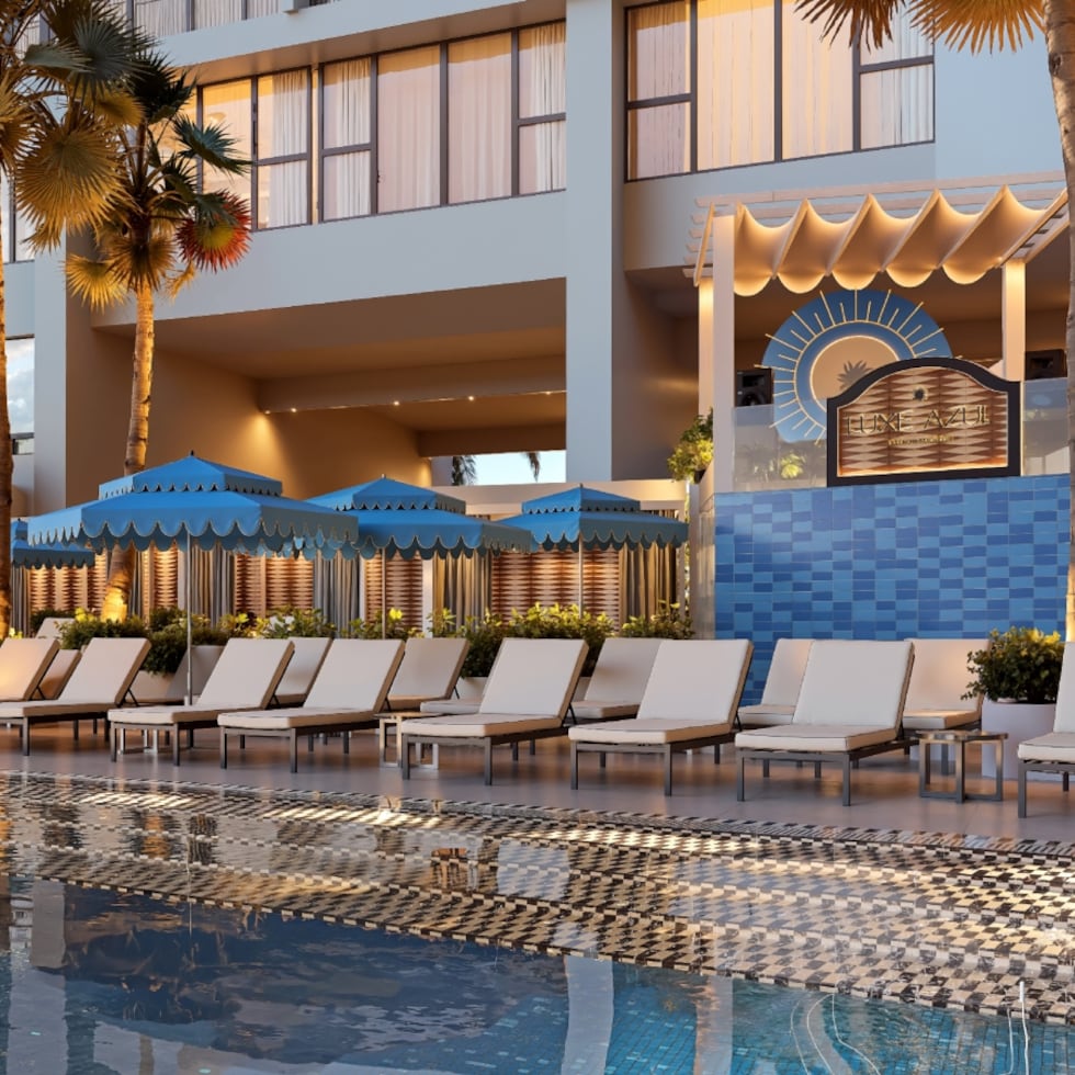 Beach club at La Concha.