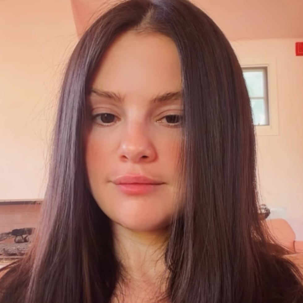 Selena Gómez durante un video grabado en una de sus historias en Instagram.