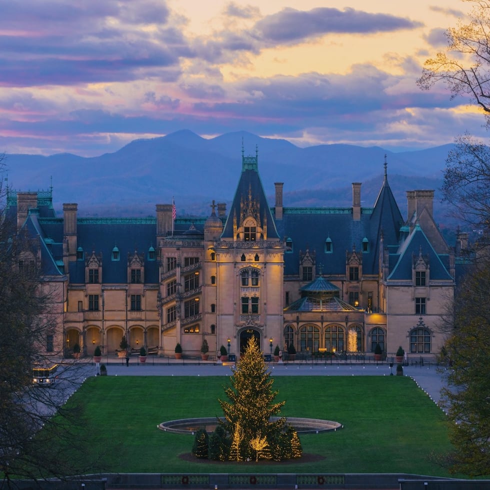 La enorme mansión de Biltmore tiene 250 habitaciones.