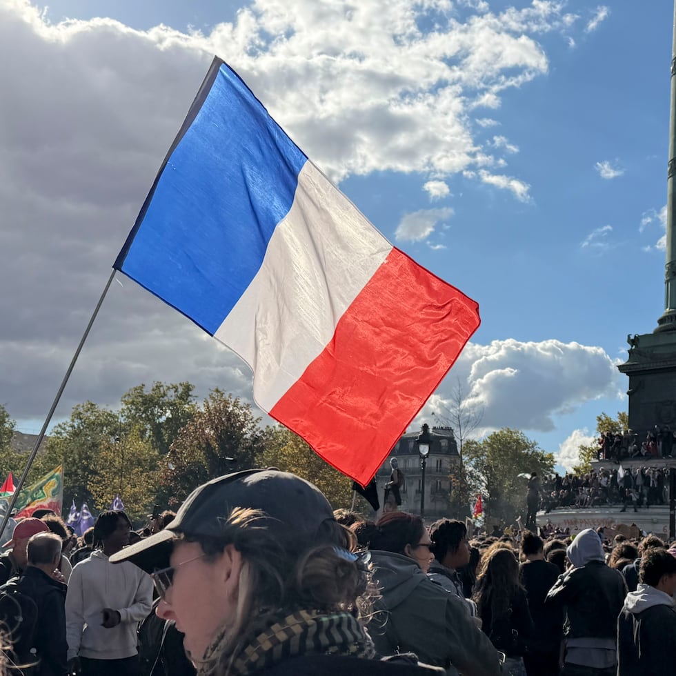 Cientos de personas participan en una nueva movilización estudiantil en Francia.