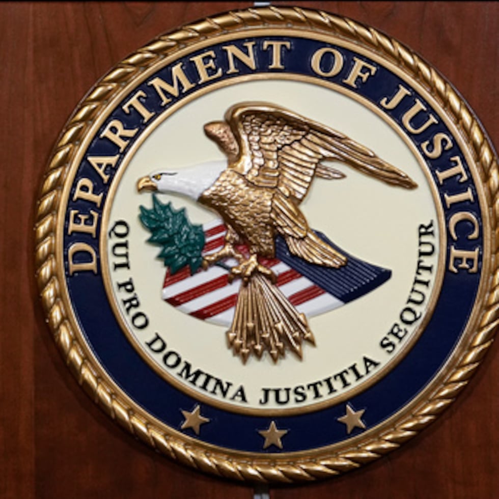 El escudo del Departamento de Justicia de Estados Unidos.