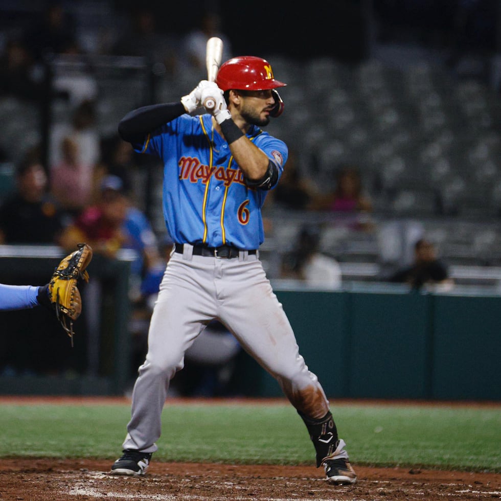 Matthew Lugo consumes his first shift with the Mayagüez Indios in the Roberto Clemente Professional Baseball League.