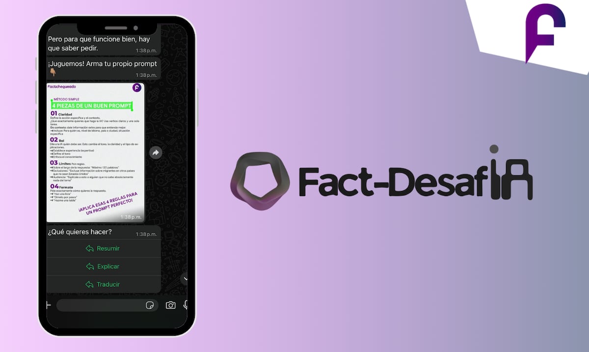 Factchequeado lanza Fact-DesafIA, un curso interactivo en WhatsApp para aprender sobre inteligencia artificial