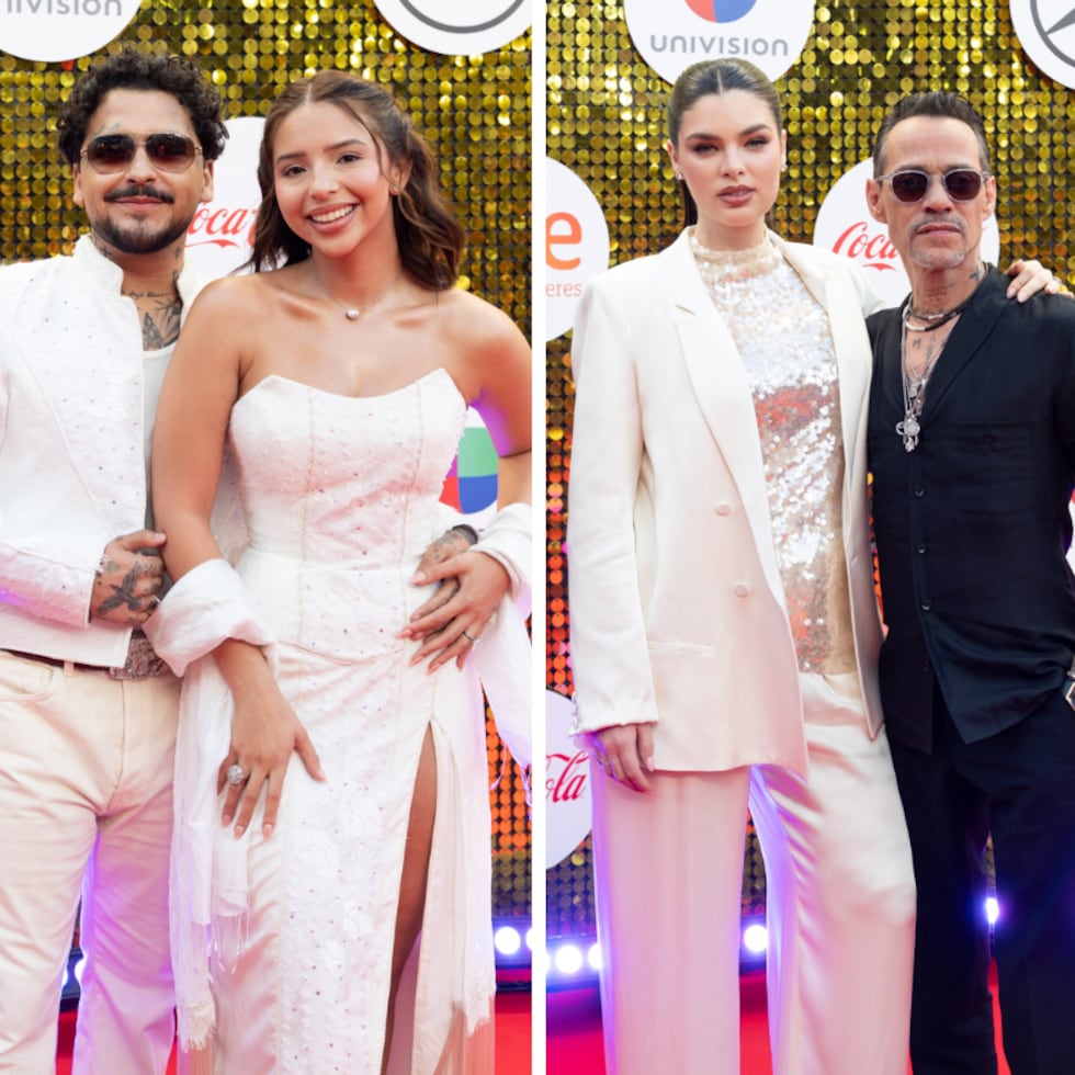 Christian Nodal, Ángela Aguilar, Nadia Ferreira y Marc Anthony.