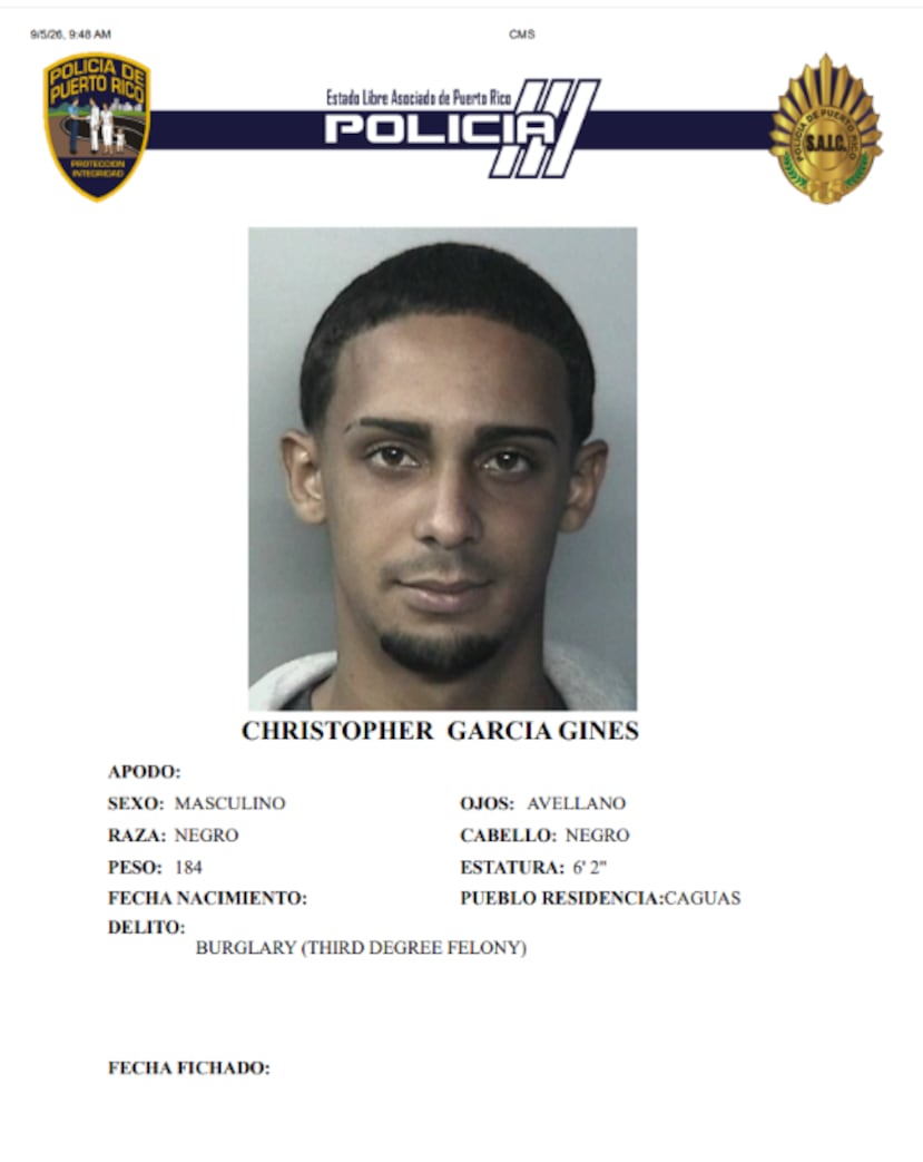 La ficha de Christopher García.