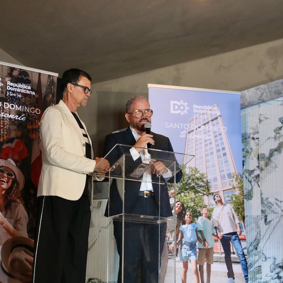 Sócrates Mckinney y Carlos Bermúdez, presidentes de Dominicana Moda y San Juan Moda, respectivamente.