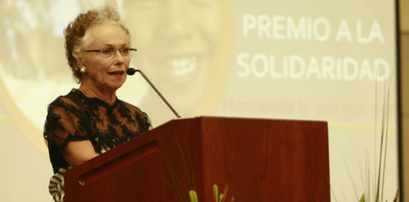 El premio constituye un reconocimiento a la gestión solidaria. En la foto, Lourdes Miranda, creadora del premio. (Suministrada)