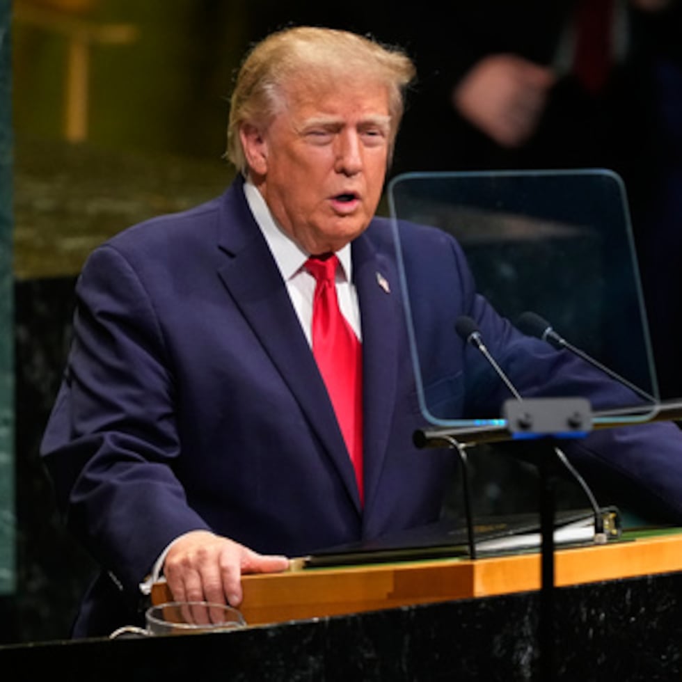 El presidente de Estados Unidos, Donald Trump, interviene durante la sesión de la Asamblea General de las Naciones Unidas, el martes 22 de septiembre.