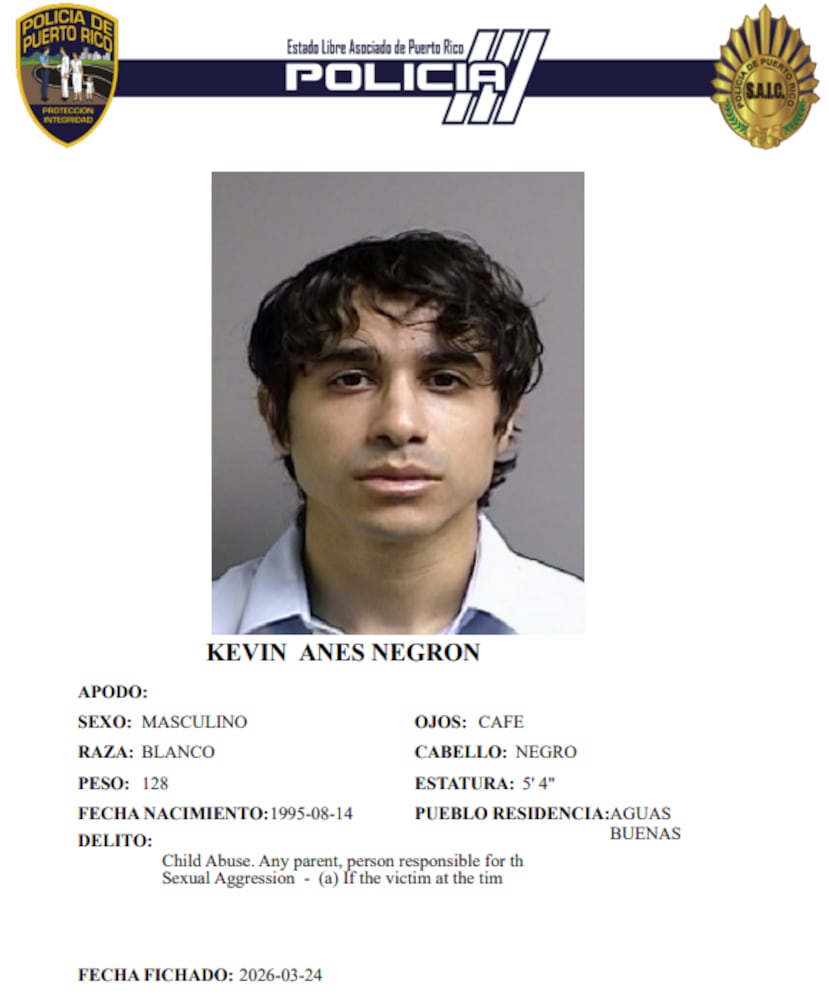 La fiscal Sharlene Sánchez radicó un cargo por agresión sexual contra una menor y otro por maltrato de menores contra Kevin Anés Negrón, de 30 años.