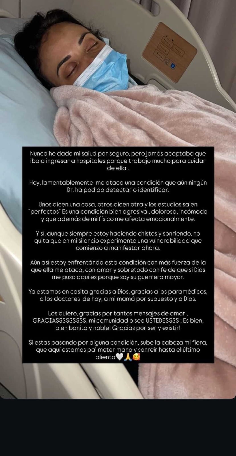 Post en Instagram de Catherine Castro.