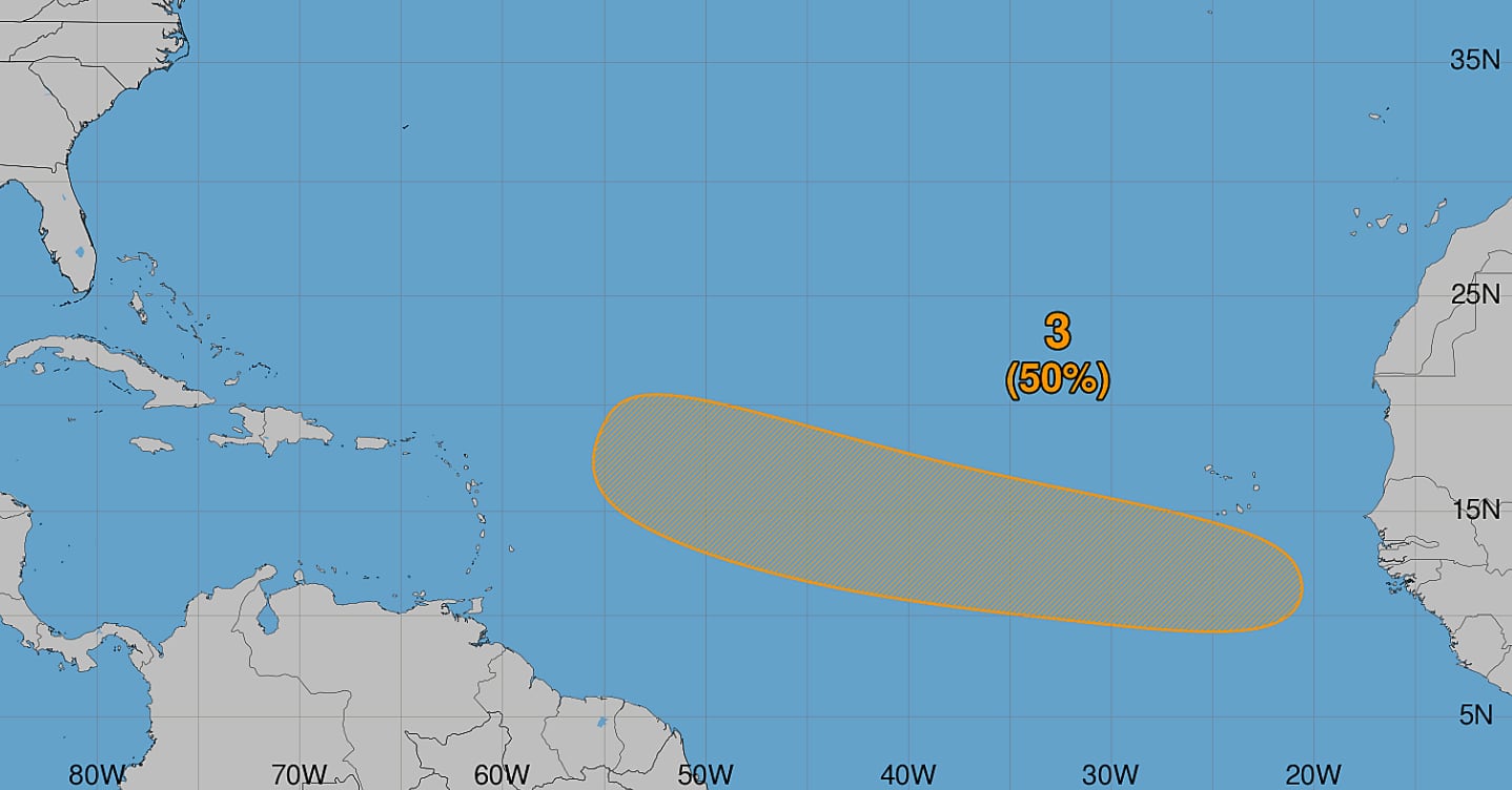 Imagen de la cobertura de: Invest 96L sube a 90% mientras Puerto Rico sigue con calor peligroso y lluvias aisladas