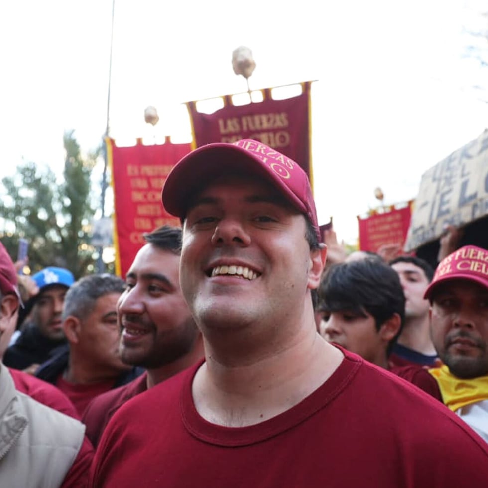 El influencer argentino y libertario Daniel Paserini ("El Gordo Dan") en la previa de un acto de Javier Milei.