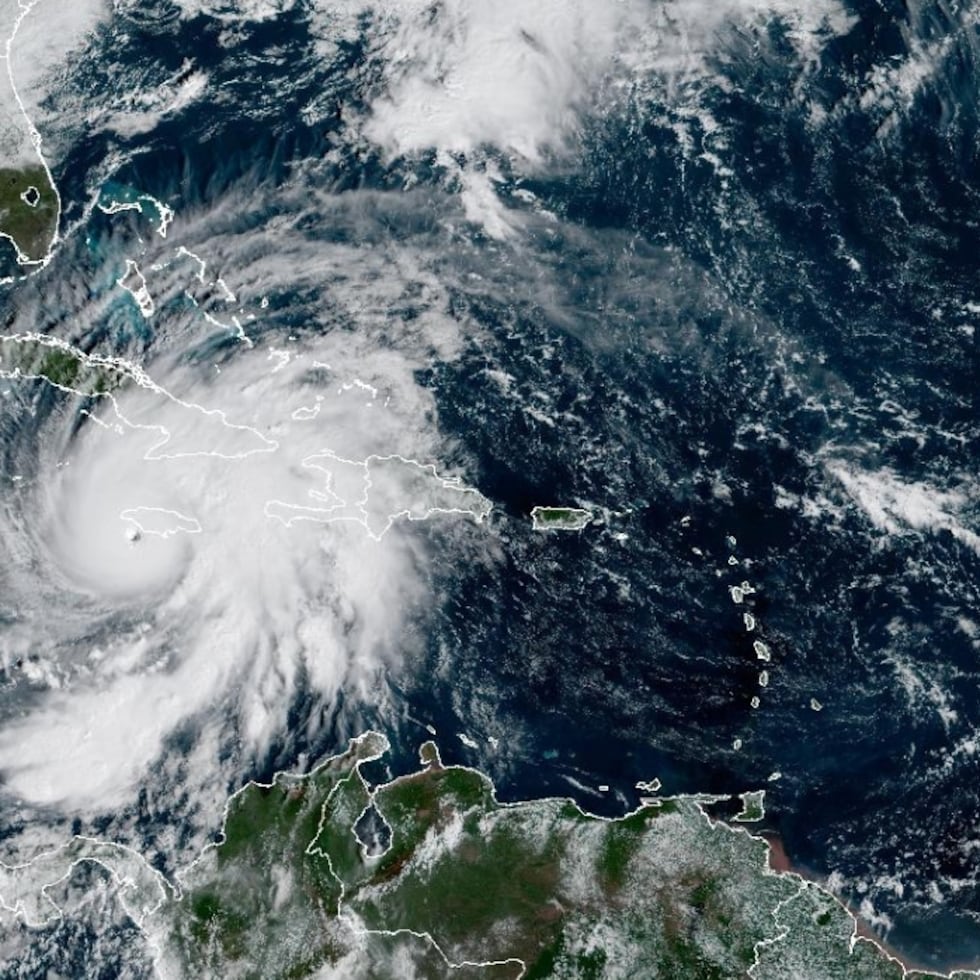 Imagen satelital del huracán Melissa.