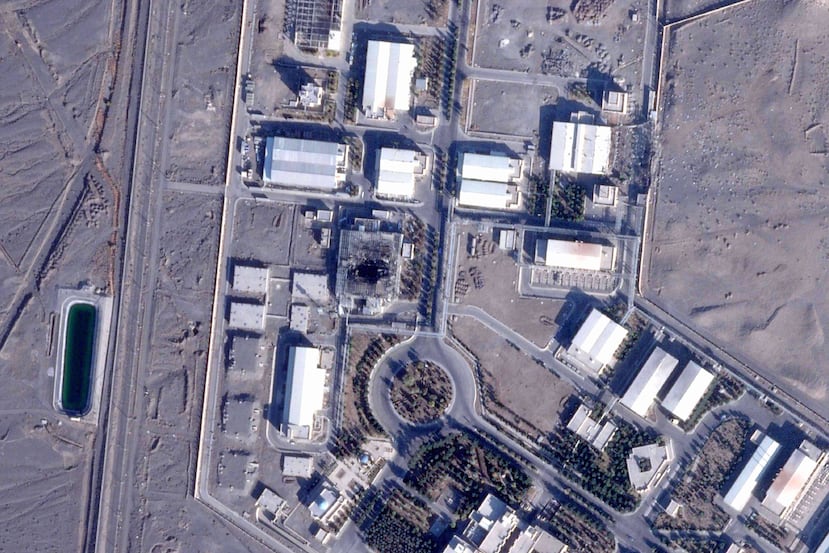 This satellite image from Planet Labs PBC shows the rubble of the Pilot Fuel Enrichment Plant at Iran's Natanz nuclear enrichment site on Dec. 3, 2025. (Planet Labs PBC via AP)