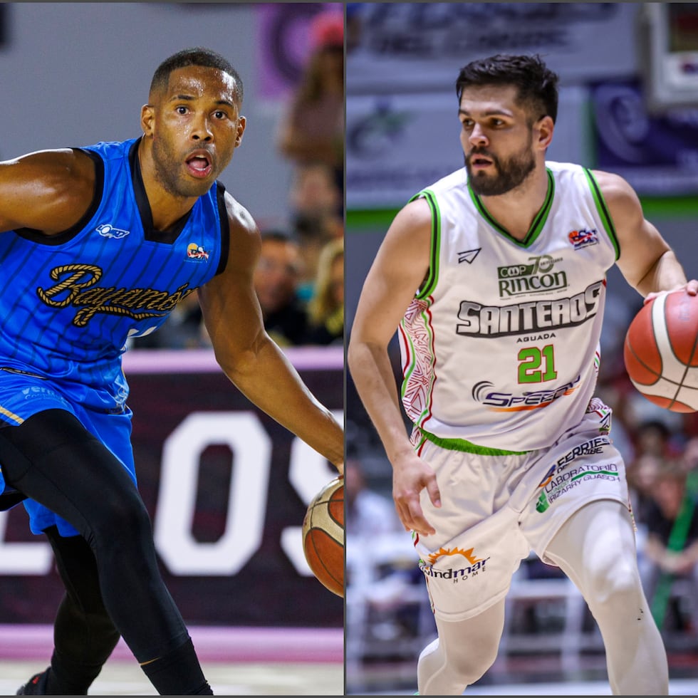 Gary Browne e Iván Gandía, armadores de los Vaqueros y los Santeros, respectivamente.