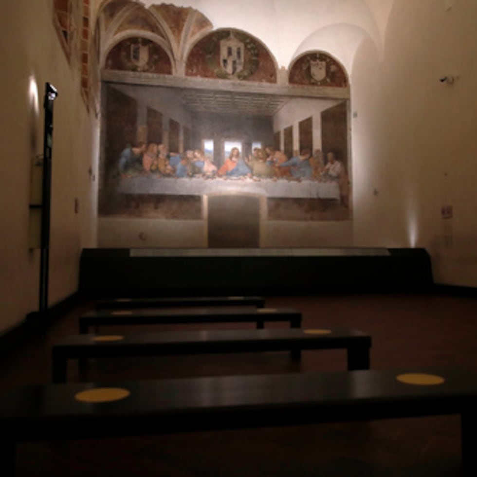 “La última cena” -descrita por el célebre escritor Giorgio Vasari como “cosa bella y maravillosa” en sus escritos- se conserva en estrictas condiciones de conservación.