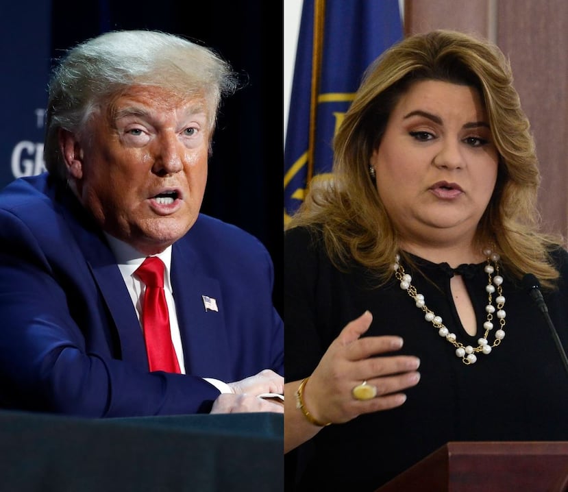 Donald Trump y Jenniffer González. (Fotomontaje / GFR Media)