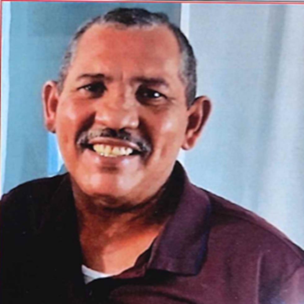 Elisandro Torres Rodríguez, de 60 años, fue reportado como desaparecido por su hermana, Blanca Torres Rodríguez, y fue descrito físicamente como de tez negra, 5 pies con 5 pulgadas de estatura, 180 libras de peso, cabello canoso y ojos color marrón.
